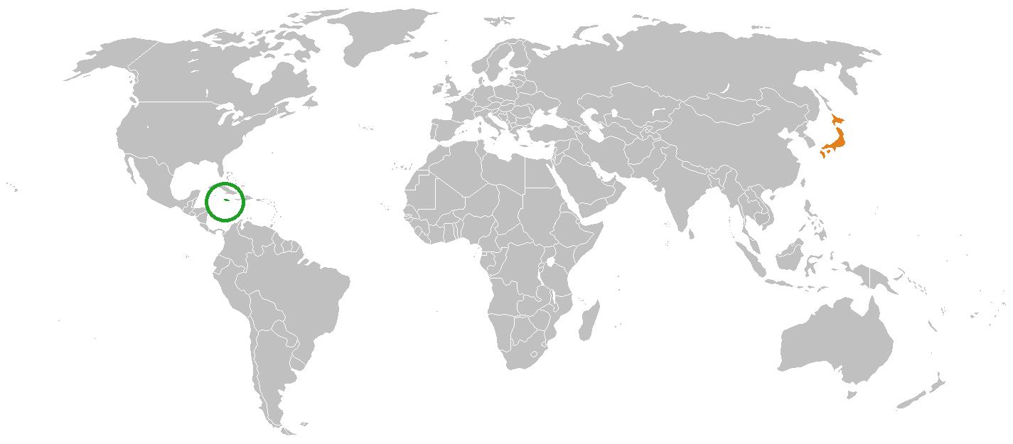 ジャマイカの世界地図 ジャマイカは 世界地図 カリビアン ア