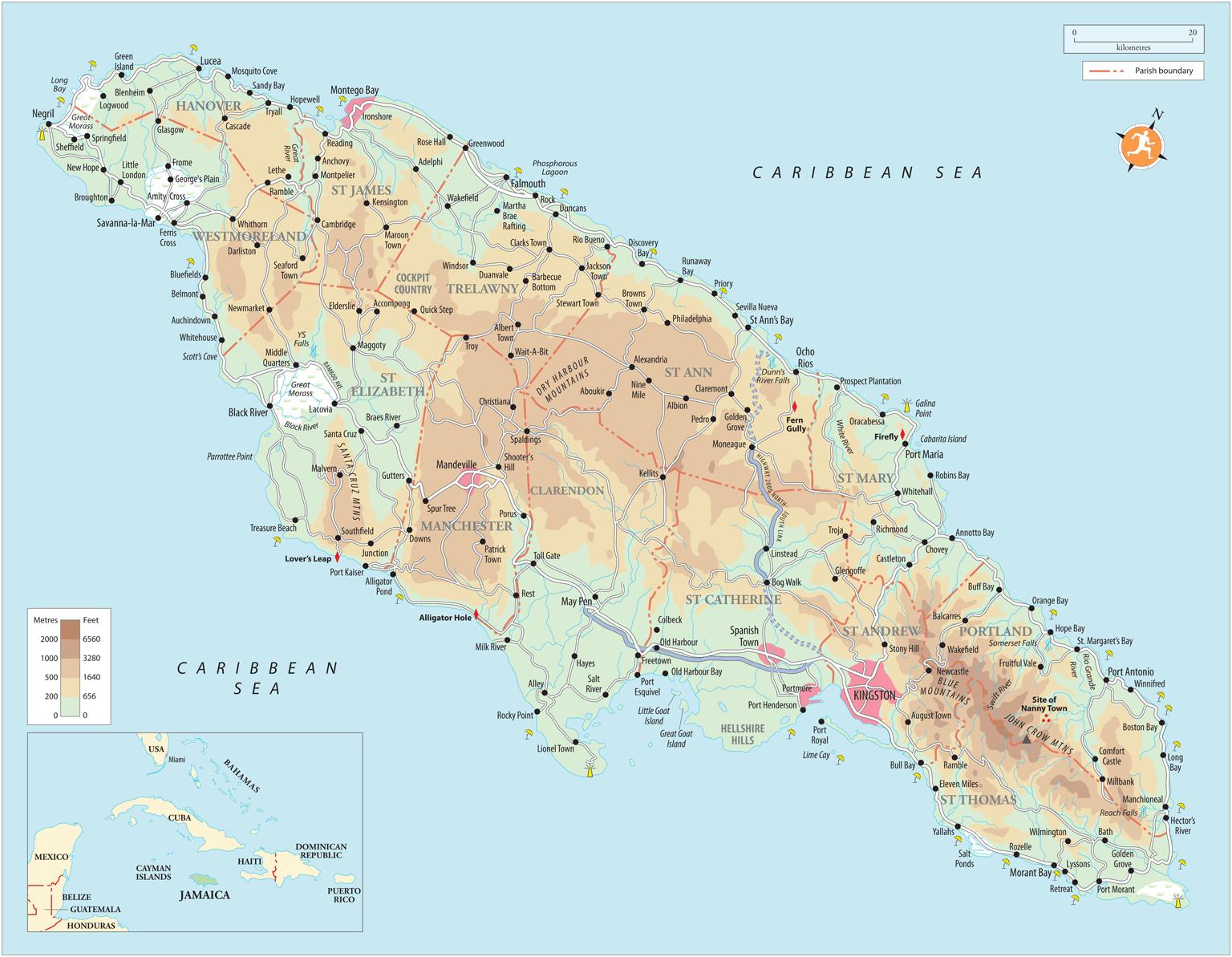 宝バッハジャマイカの地図 地図の宝バッハジャマイカ カリビアン ア
