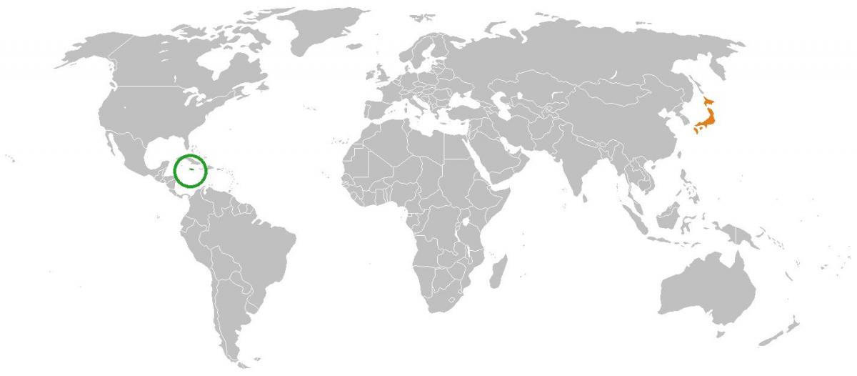 ジャマイカは、世界地図