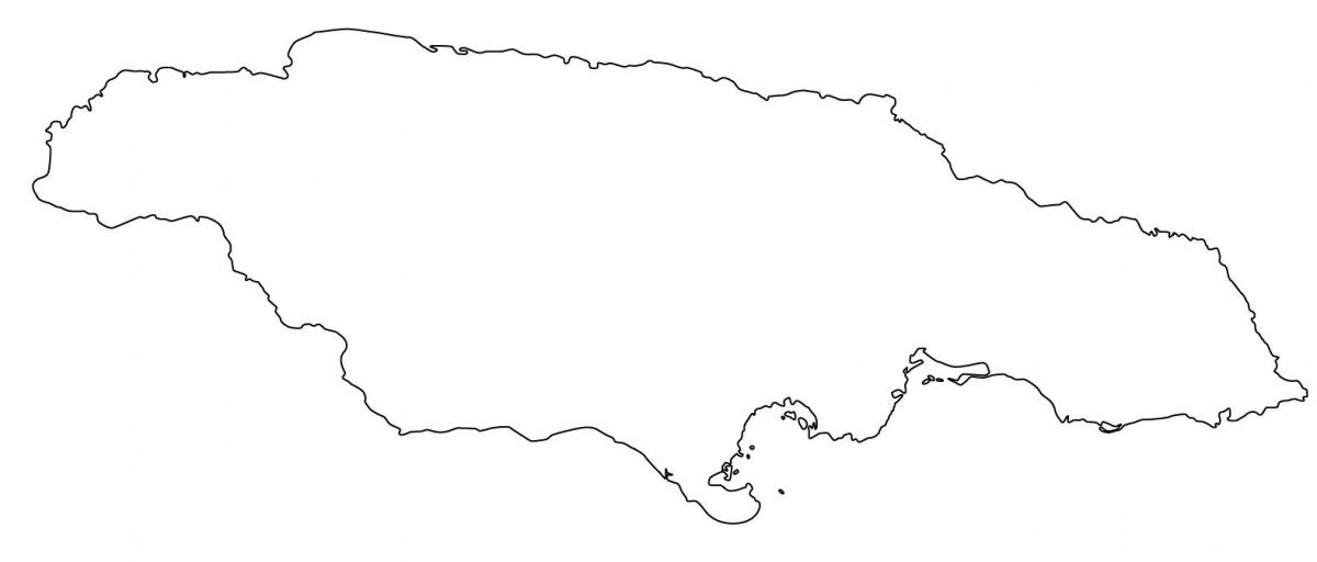 白地図のジャマイカとの国境
