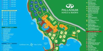 地図グランドパラジウムのジャマイカのリゾート