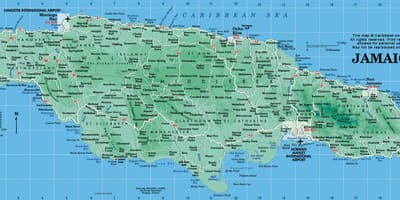 地理的地図のジャマイカ