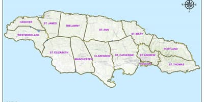 地図のジャマイカの選挙