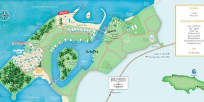 地図のジャマイカのリゾート