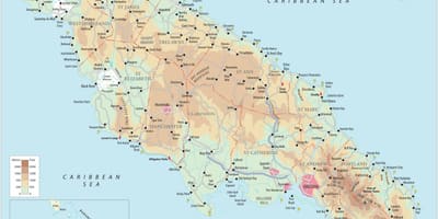 地図の宝バッハジャマイカ