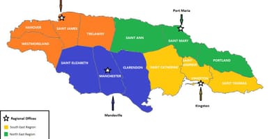 地図の経済のジャマイカ