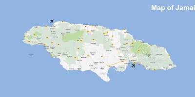 地図winnifredビーチジャマイカ